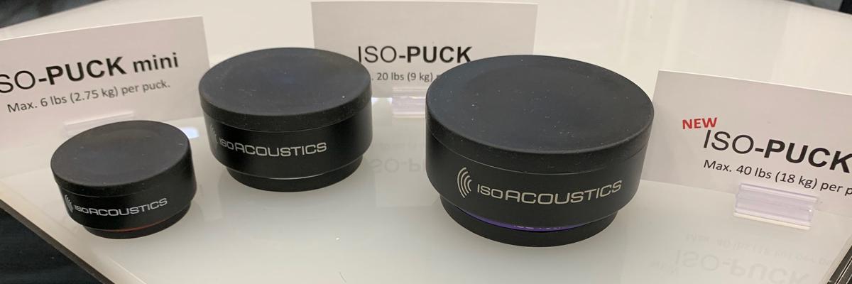IsoAcoustics' ISO-Puck 76 was released at NAMM, boasting an 18kg weight limit
