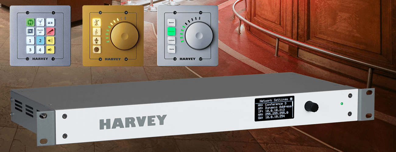 Harvey Pro DSP ecosystem including RC4 and RC12 remotes