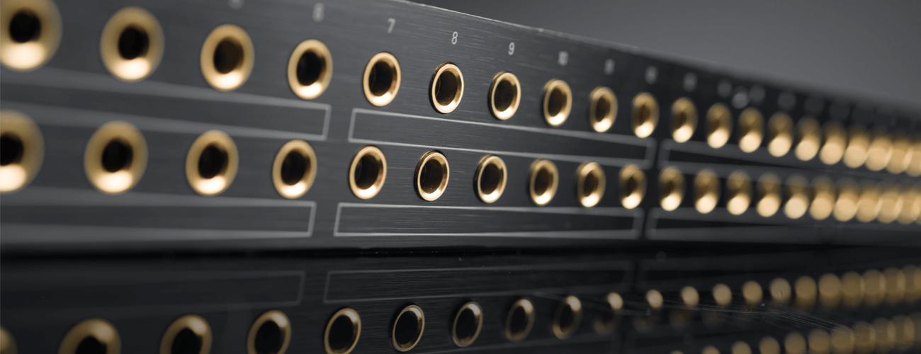 The PBR TRS3 3-way switching patch bay from Black Lion Audio