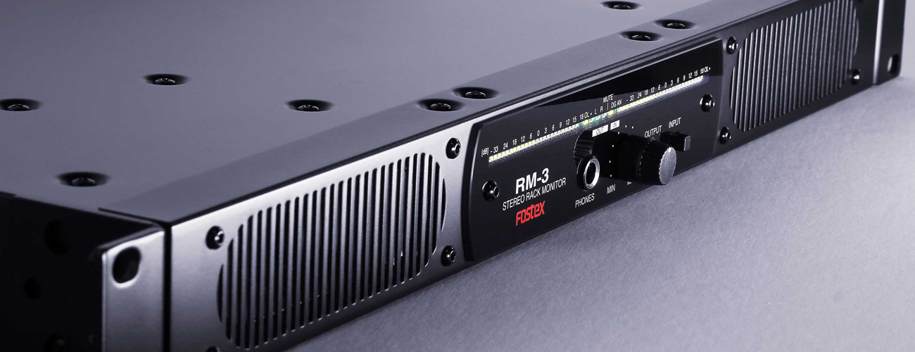 Fostex's RM3 stereo speaker enclosed in just 1U of rack space