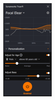 Sonarworks True-Fi software for consumer audio headphones