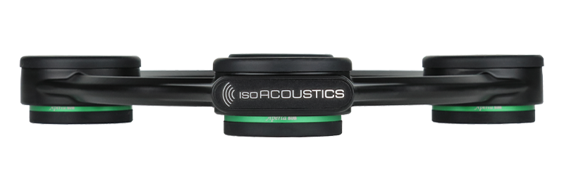 Aperta Sub from IsoAcoustics, shown without included carpet spike attachments