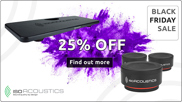 25% off selected IsoAcoustics products this Black Friday in the UK