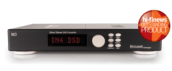 Bricasti's M3 DA Converter with optional network card and headphone amp upgrades