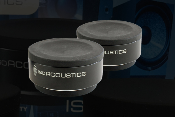 IsoAcoustics' ISO-Puck studio monitor isolators, as used in David Arnold's recording studio