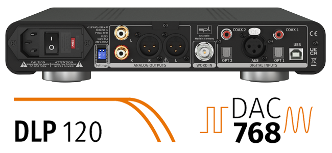 Rear input panel of Diamond, powered by DLP120 buffers and AKM chipset