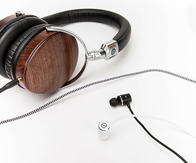 The Even headphone range (left to right: H1 over-ear, E1 in-ear)