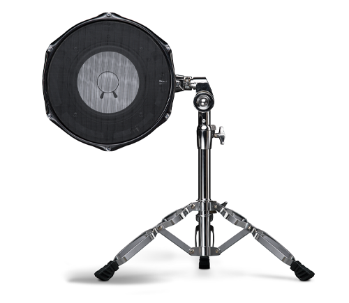 Each Avantone KICK ships with a hard wearing double braced drum stand to assist perfect placement