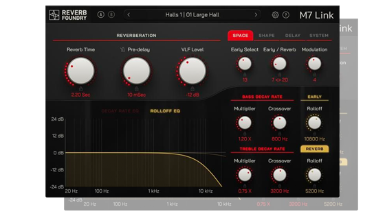 Reverb Foundry's M7 Link plugin, for integration with Bricasti M7 studio reverbs