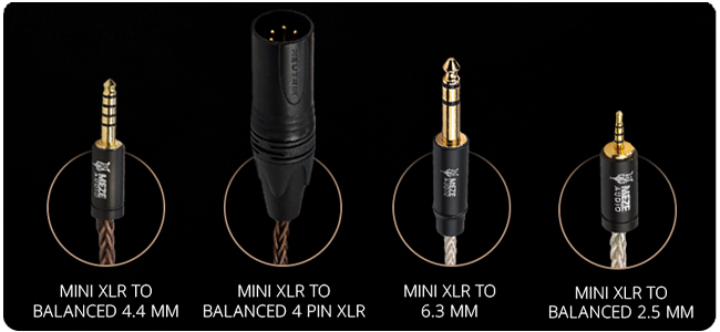 Meze premium cable termination options