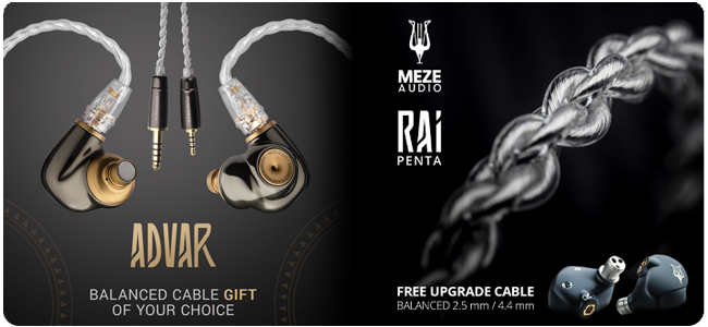 ADVAR and RAI Penta IEMs now include a free balanced cable