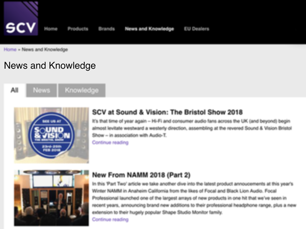 SCV's News and Knowledge blog page