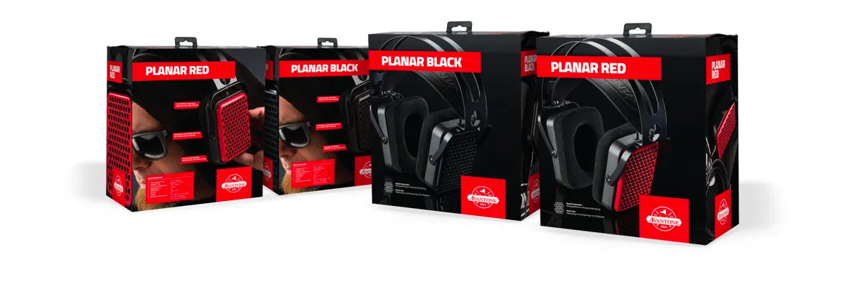 Planar headphones from Avantone are available in both red and black finishes