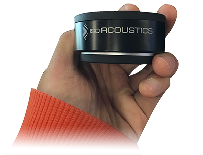 Example of how to orientate your IsoAcoustics ISO-Puck