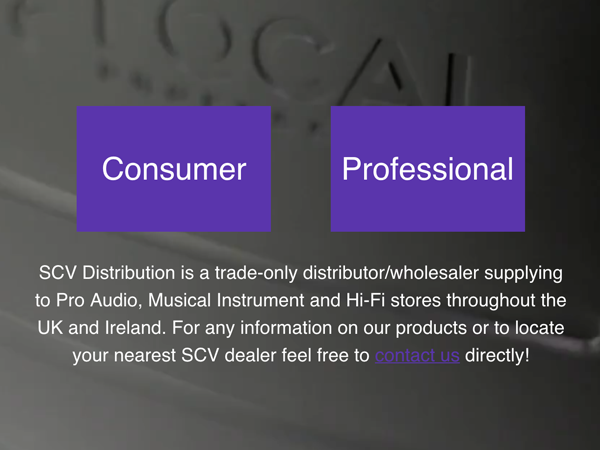 SCV's Professional/Consumer splash portal