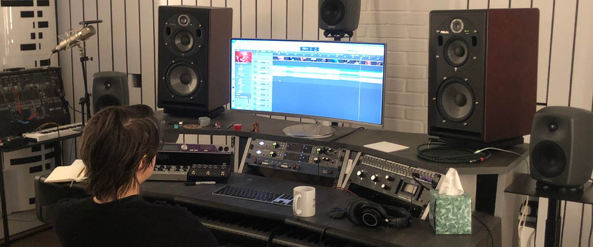 Steven Wilson's home studio featuring the Focal Trio 6s