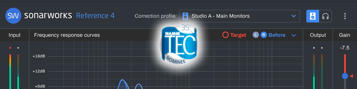 Sonarworks Reference 4 has been nominated in the Studio Signal Processing Software category for the 2020 NAMM TEC Awards