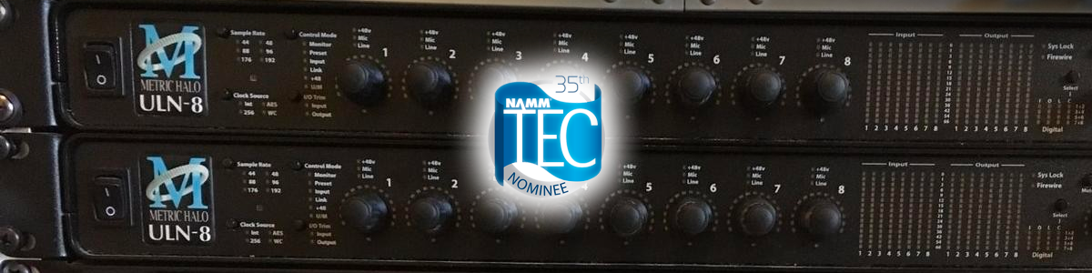 Metric Halo's ULN8 3D USB-C audio interface, nominated for TEC 2020's preamp category