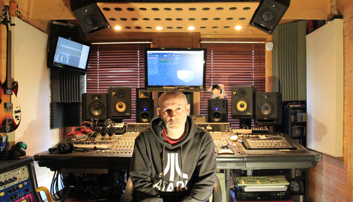 Trevor Michael in his Focal Alpha EVO Dolby Atmos mixing room