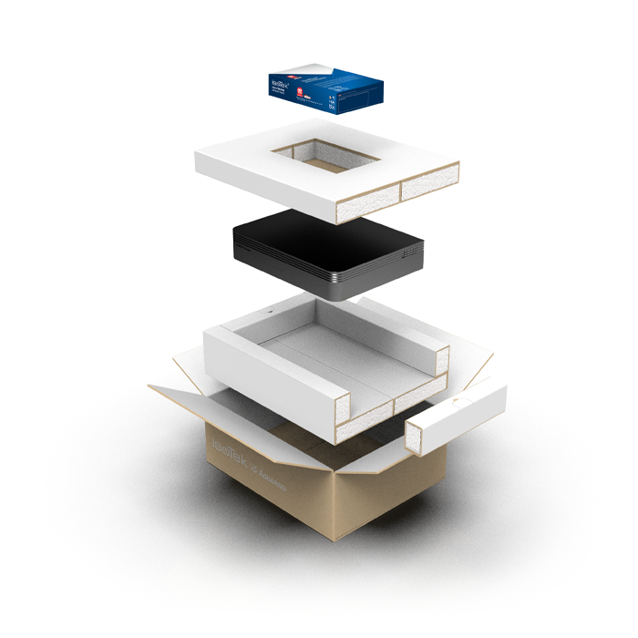IsoTek V5 Aquarius packaging assembly