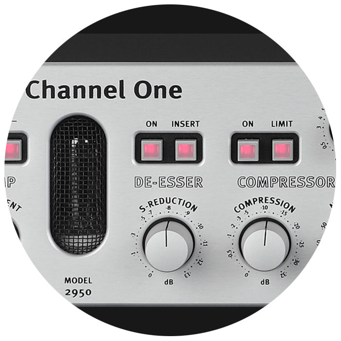 Channel One's De-Essing input section