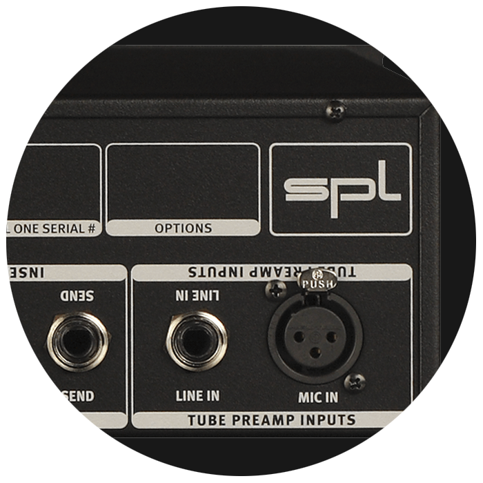 SPL Channel One dedicated tube preamp inputs