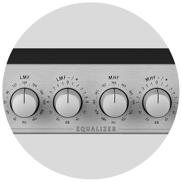 Track One channel strip's 4-band EQ with 'airband'
