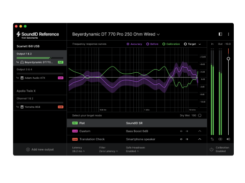 Sonarworks' SoundID Desktop in nightmode