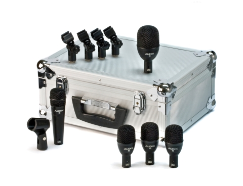 Audix's FP5 drum pack including flight carry case