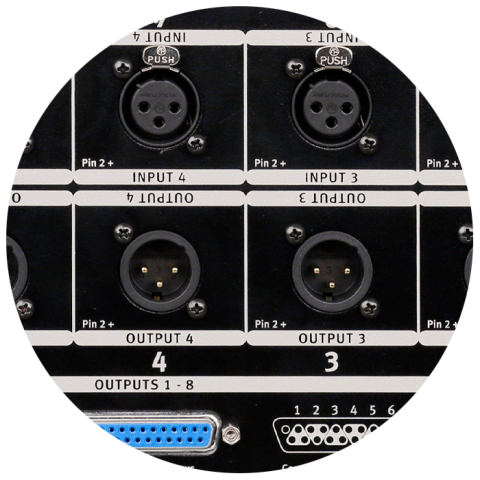 Crescendo's rear I/O panel