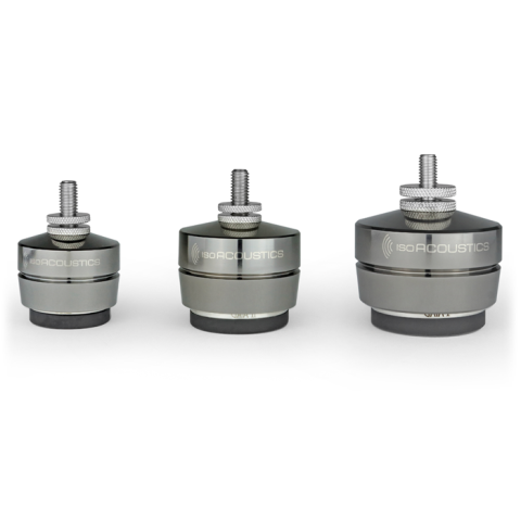 GAIA from IsoAcoustics involved in 3 sizes (left to right: III, II and I)