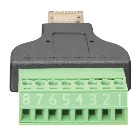 M45's pheonix connector, adaptable to Dante and RJ45