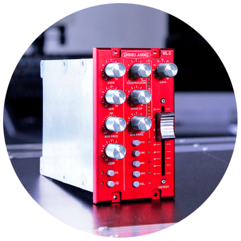 Lindell's 500-series WL3 channel featuring built-in linear fader