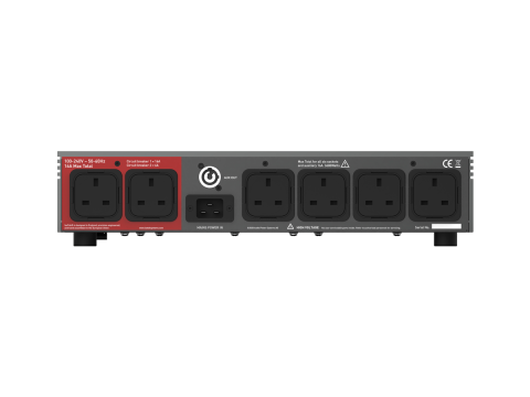 Rear panel of IsoTek's V5 Aquarius power conditioner