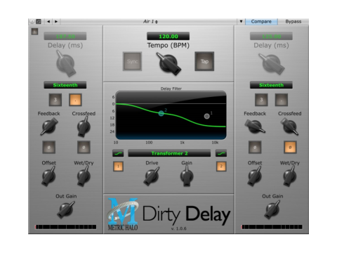Dirty Delay DAW plugin from Metric Halo