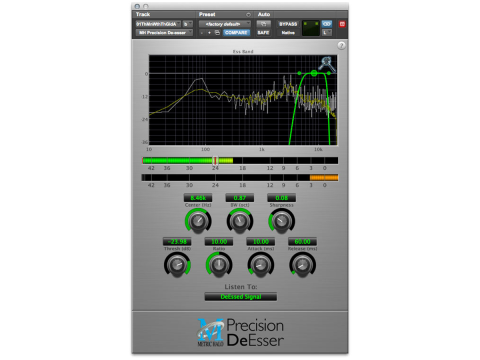 The Precision DeEsser plugin from Metric Halo