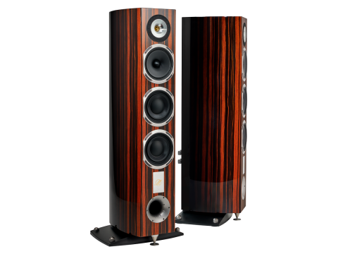 Triangle's Magellan 40th Anniversary Cello speakers in Zebrano