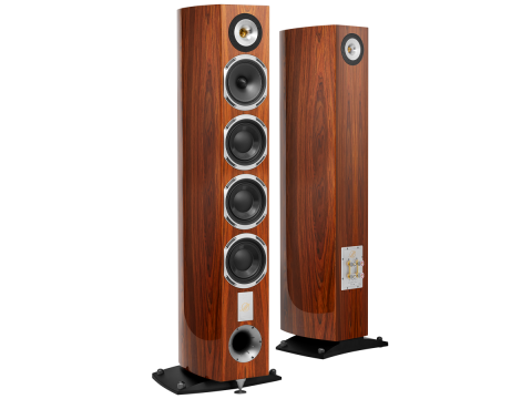 Magellan 40th Quatuor floorstanders in Golden Oak