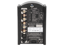 Rear panel of Manley's Headphone Amplifier finished in Black